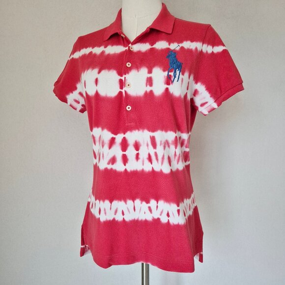 Ralph Lauren Sport Big Pony Tie Dye Batik Cotton Polo Shirt Short Sleeve - Picture 1 of 10